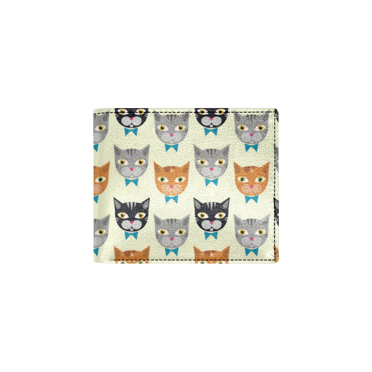 Cat Pattern Print Design 05 Men's ID Card Wallet