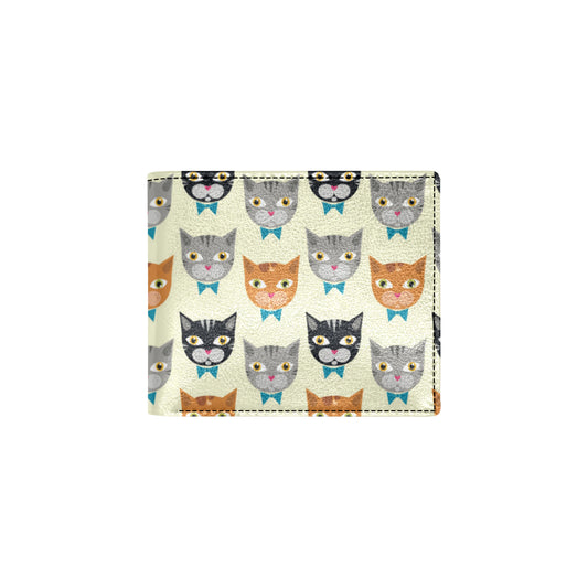 Cat Pattern Print Design 05 Men's ID Card Wallet