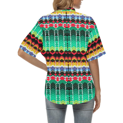 Serape Print Design LKS307 Women's Hawaiian Shirt