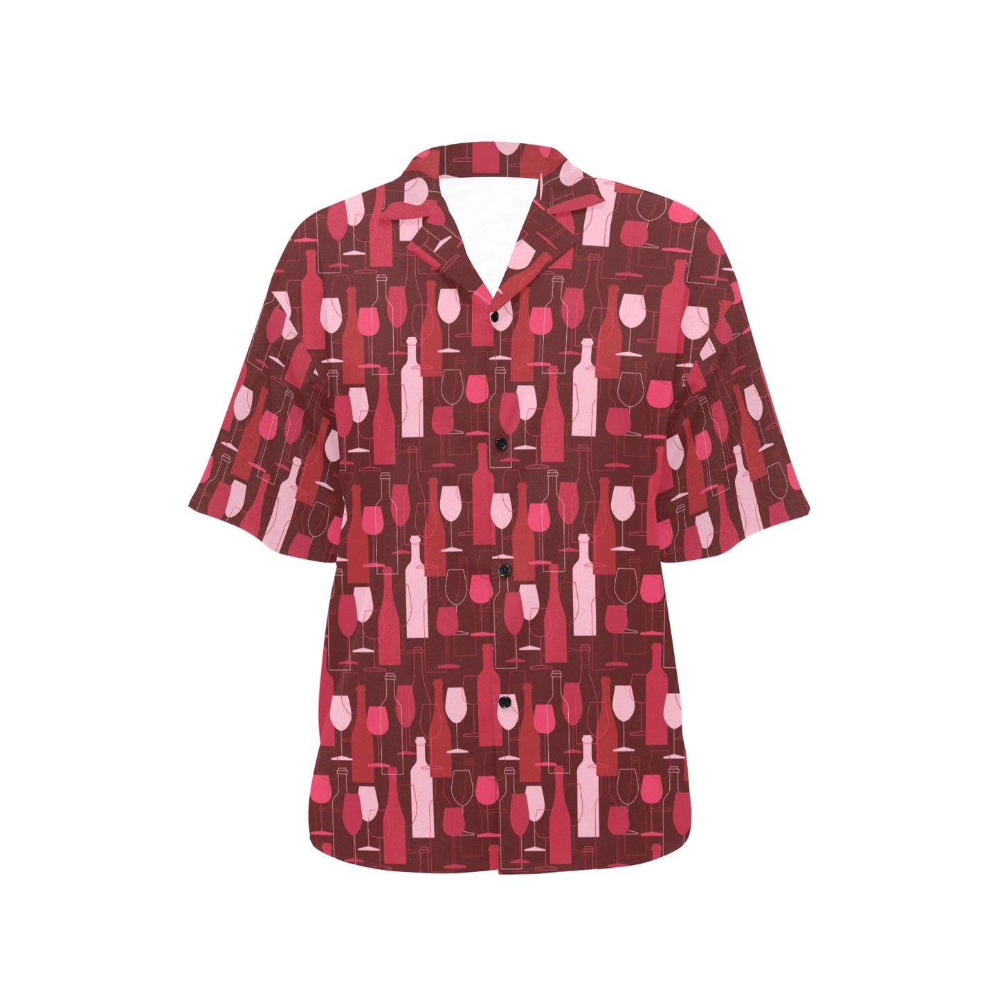 Wine Print Design LKS304 Women's Hawaiian Shirt