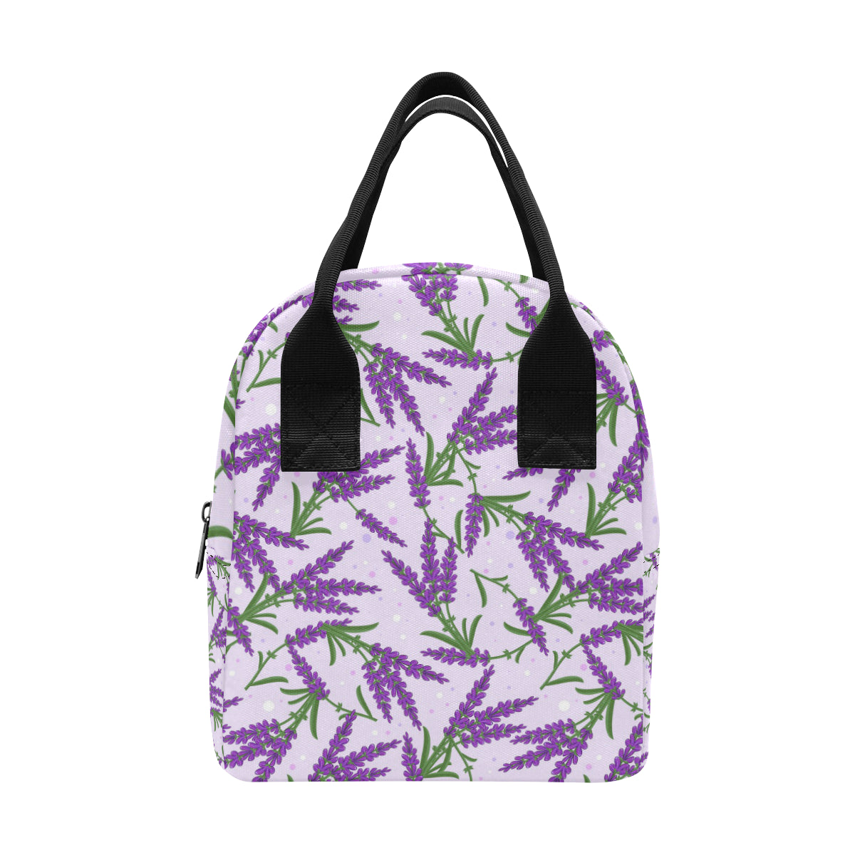 Lavender Pattern Print Design LV02 Insulated Lunch Bag