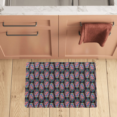 Buddha Head Colorful Print Kitchen Mat