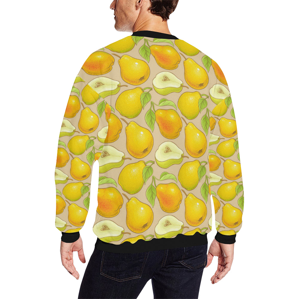 Pear Pattern Print Design PE05 Men Long Sleeve Sweatshirt