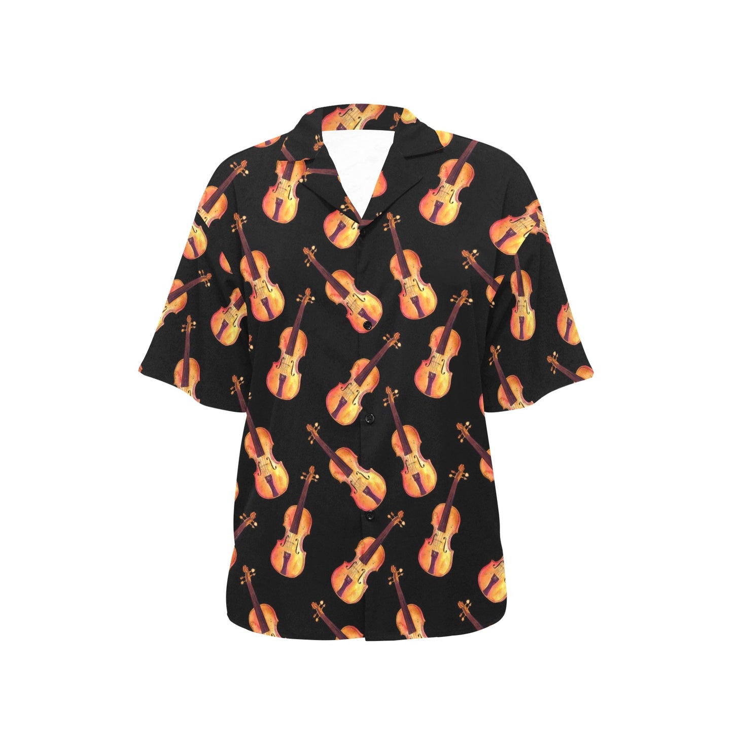 Violin Pattern Print Design 04 Women's Hawaiian Shirt