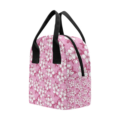 Cherry Blossom Pattern Print Design CB02 Insulated Lunch Bag