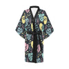 Music note Pattern Print Design A03 Women's Short Kimono