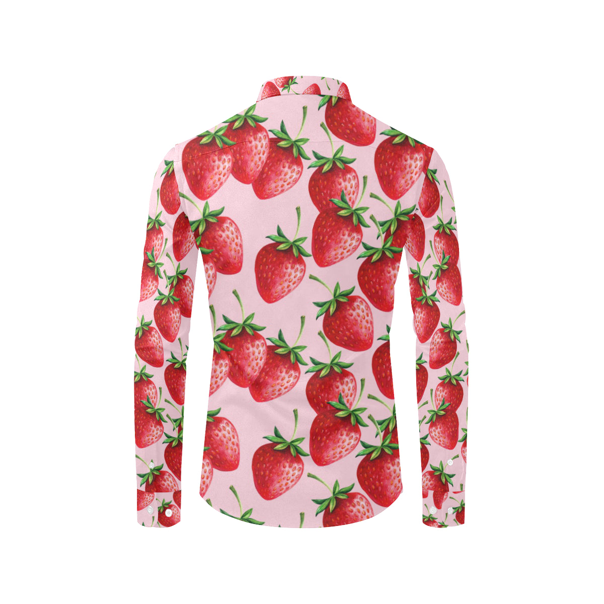 Strawberry Pattern Print Design SB03 Men's Long Sleeve Shirt