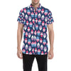 Cupcake Pattern Print Design CP04 Men's Short Sleeve Button Up Shirt