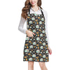 Camper marshmallow Camping Design Print Apron with Pocket