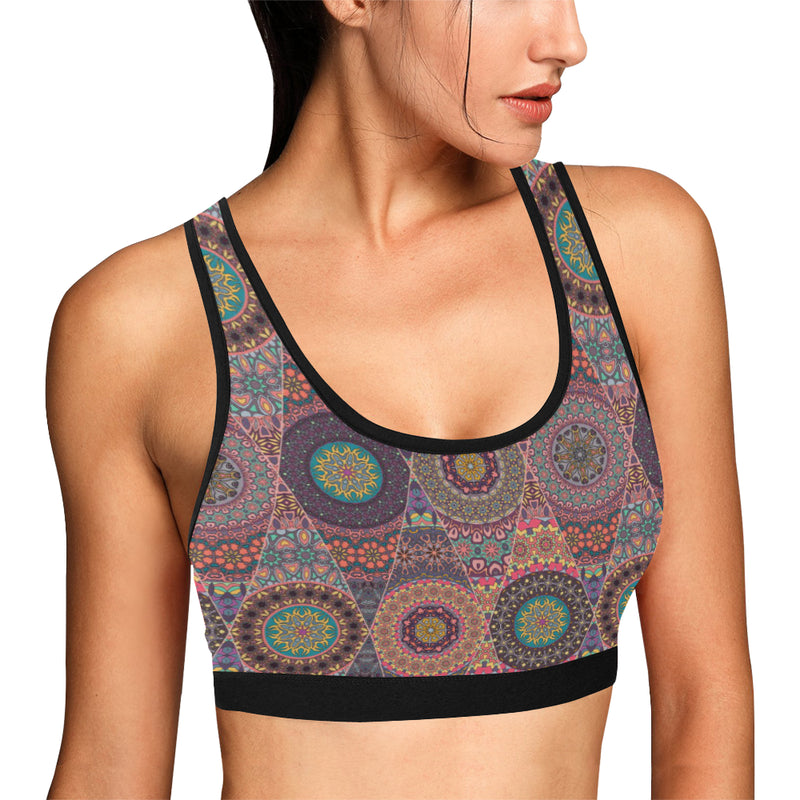 Bohemian Pattern Print Design 07 Sports Bra