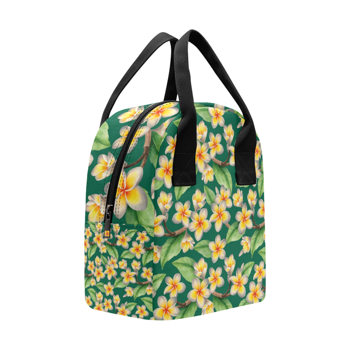 Plumeria Pattern Print Design PM07 Insulated Lunch Bag