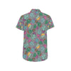 Cactus Colorful Print Pattern Men's Short Sleeve Button Up Shirt