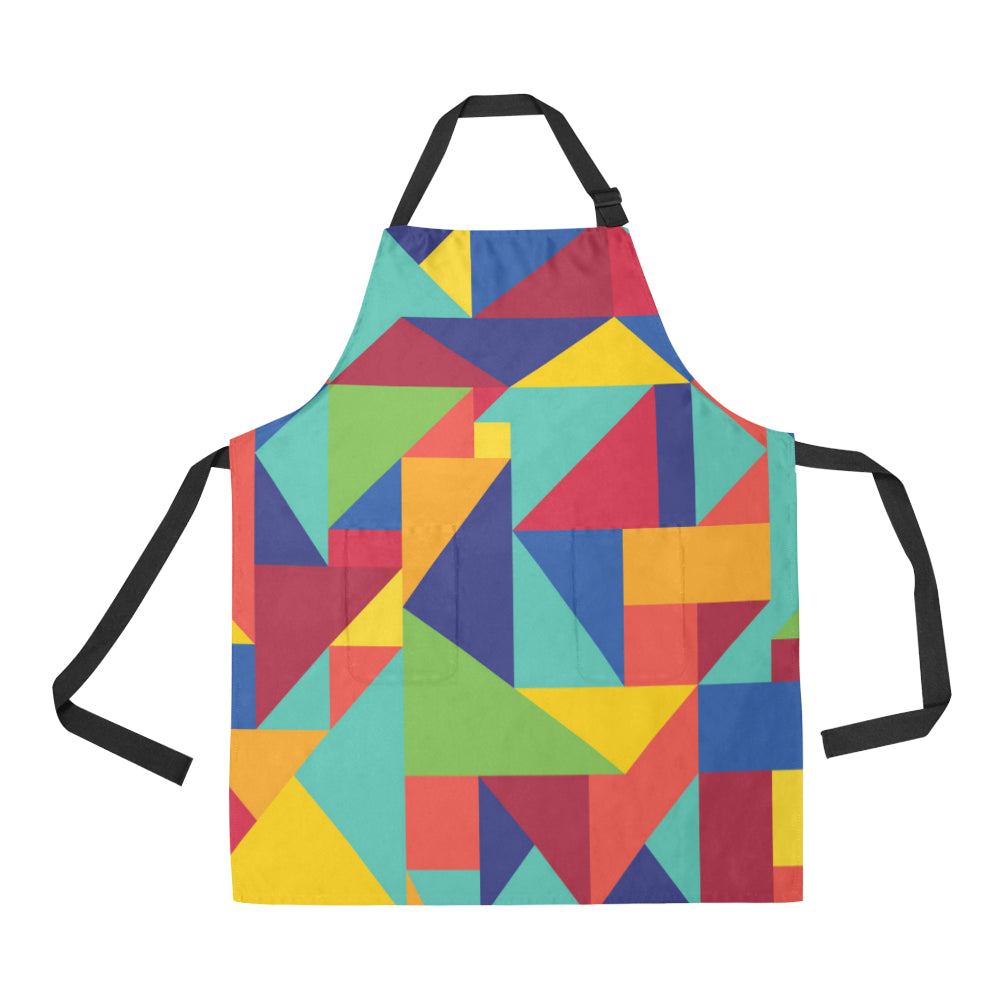 Mosaic Pattern Print Design 01 Apron with Pocket