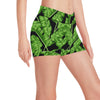 Banana Leaf Pattern Print Design BL01 Yoga Shorts