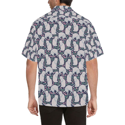 Cat Pattern Print Design 06 Men's Hawaiian Shirt