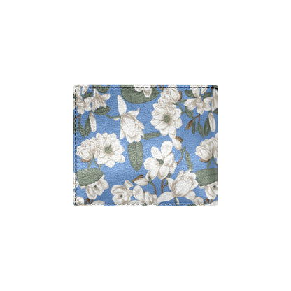 Magnolia Pattern Print Design 01 Men's ID Card Wallet