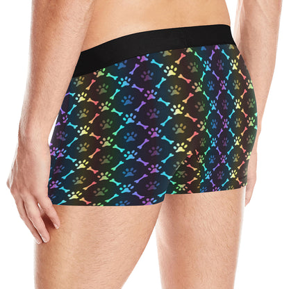 Paw Rainbow Pattern Print Design A01 Men's Boxer Briefs