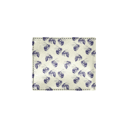 Bee Pattern Print Design 02 Men's ID Card Wallet