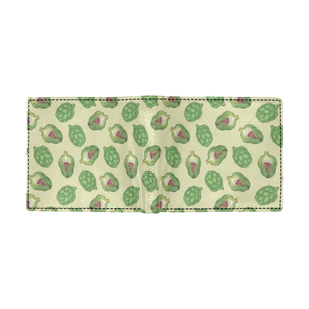 Artichoke Pattern Print Design 03 Men's ID Card Wallet