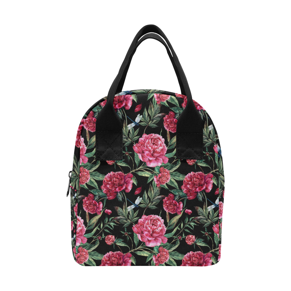 Peony Pattern Print Design PE04 Insulated Lunch Bag
