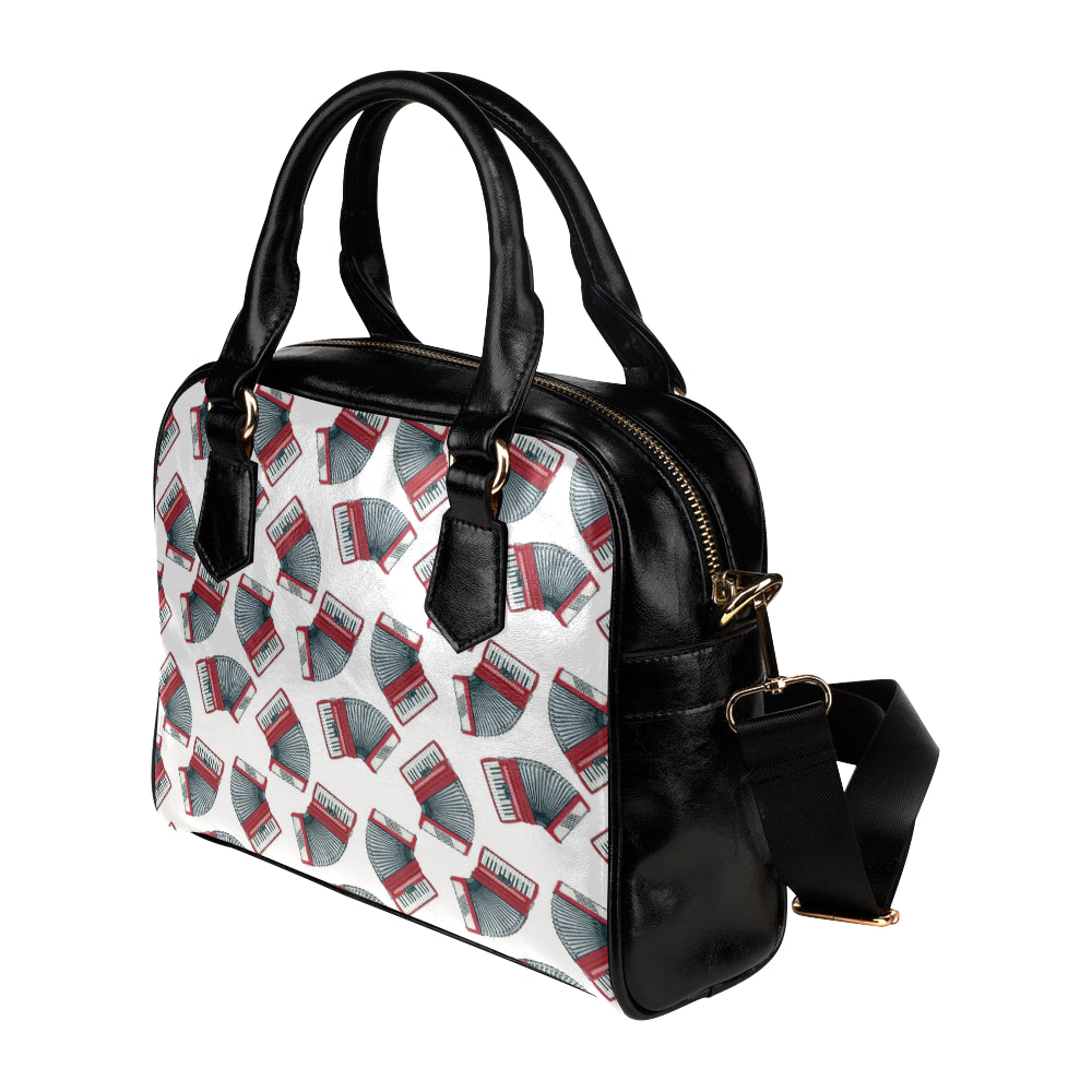 Accordion Pattern Print Design 03 Shoulder Handbag