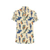 Kingfisher Bird Pattern Print Design 04 Men's Short Sleeve Button Up Shirt