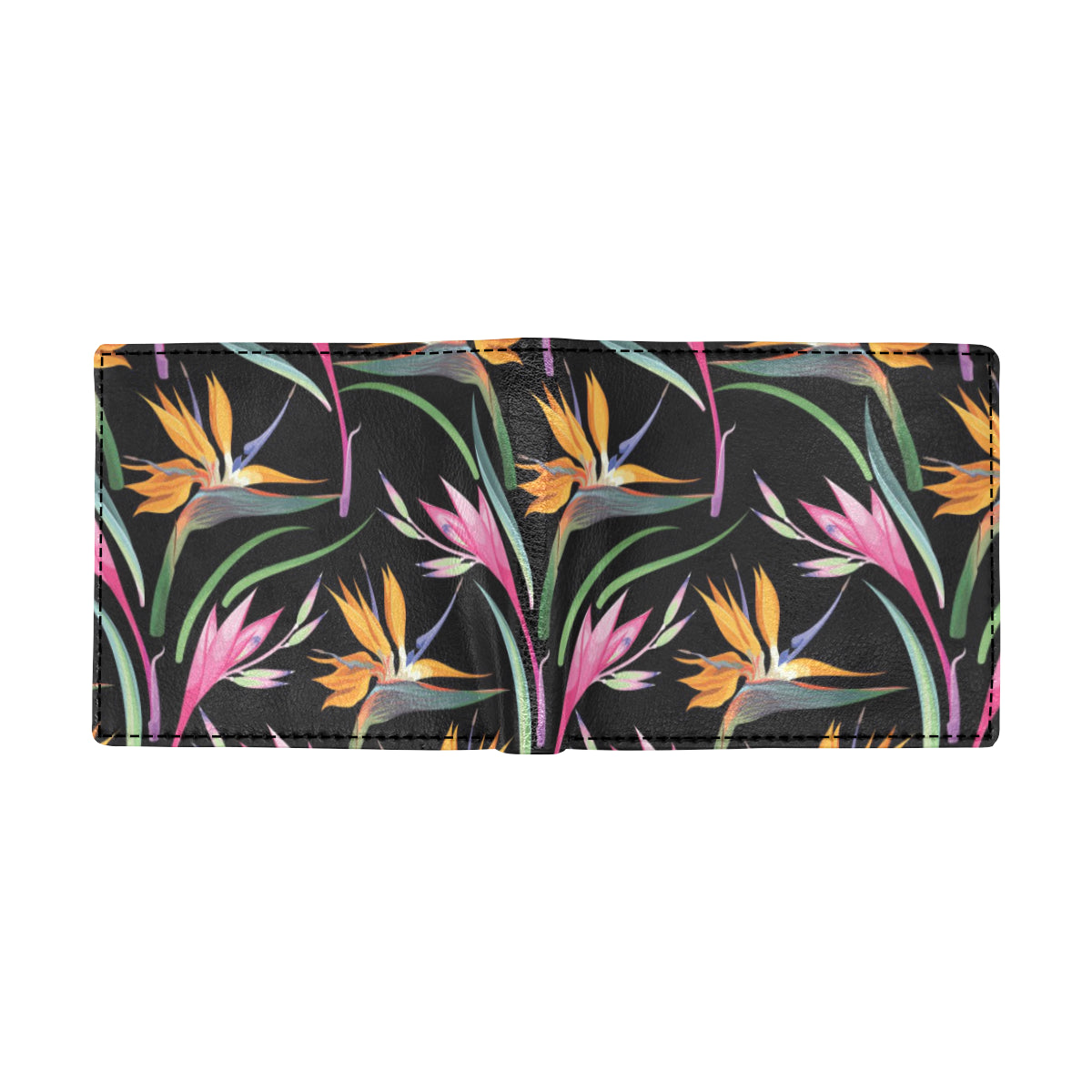 Tropical Flower Pattern Print Design TF017 Men's ID Card Wallet
