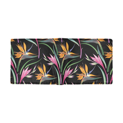 Tropical Flower Pattern Print Design TF017 Men's ID Card Wallet