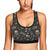 Rock and Roll Skull Pattern Print Design A03 Sports Bra