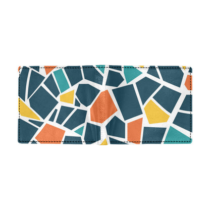 Mosaic Pattern Print Design 02 Men's ID Card Wallet