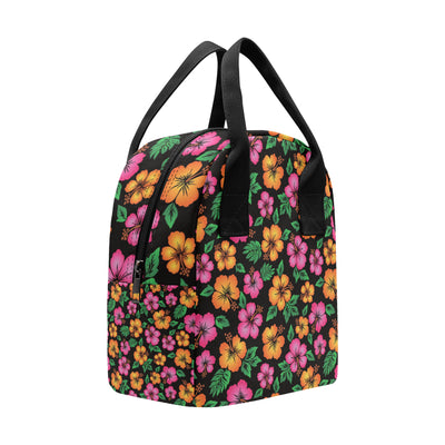 Hibiscus Pattern Print Design HB029 Insulated Lunch Bag