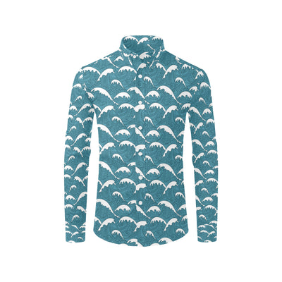 Surf Wave Tribal Design Men's Long Sleeve Shirt