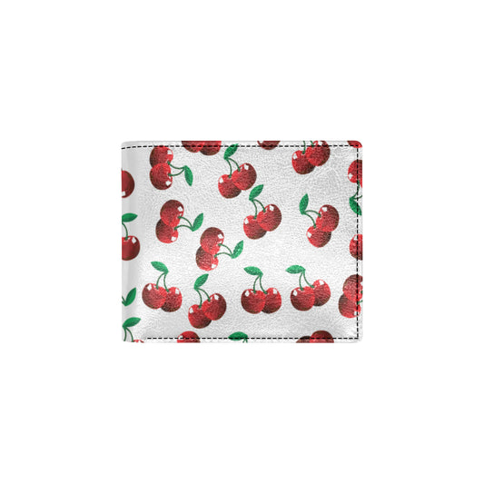 Cherry Pattern Print Design 01 Men's ID Card Wallet