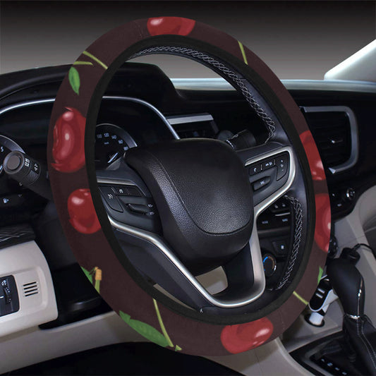 Cherry Fresh Pattern Steering Wheel Cover with Elastic Edge