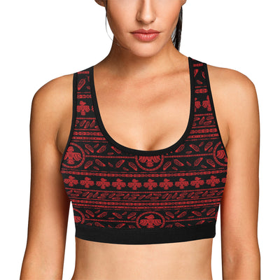 Native American Eagle Themed Print Sports Bra