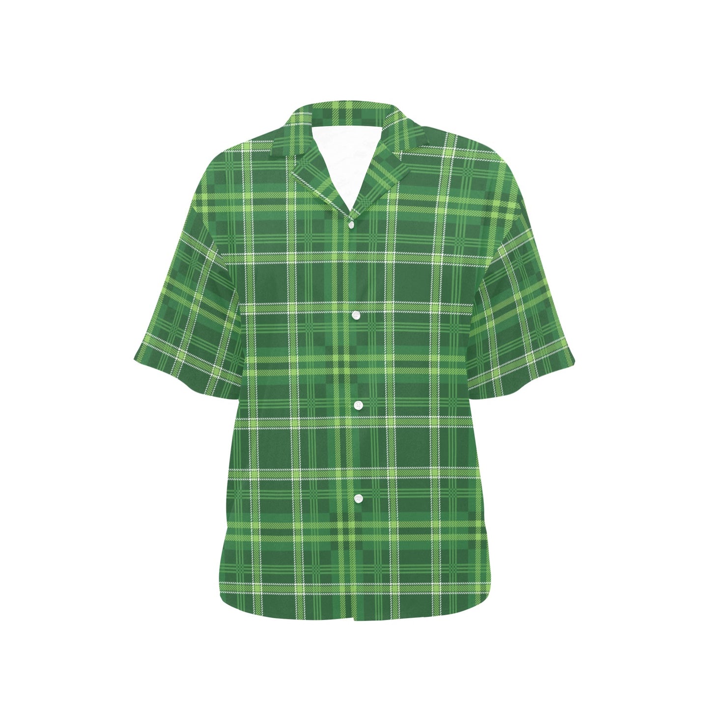 Irish Plaid Pattern Print Design 02 Women's Hawaiian Shirt
