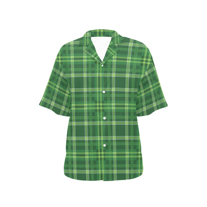 Irish Plaid Pattern Print Design 02 Women's Hawaiian Shirt