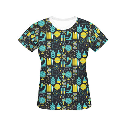Science Print Design LKS301 Women's  T-shirt