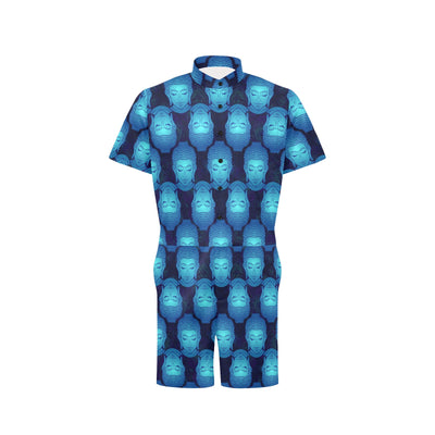 Buddha Head Mandala Men's Romper