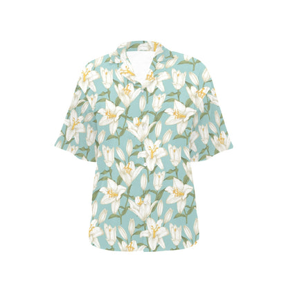 Lily Pattern Print Design LY09 Women's Hawaiian Shirt