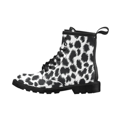 Cheetah Black Print Pattern Women's Boots