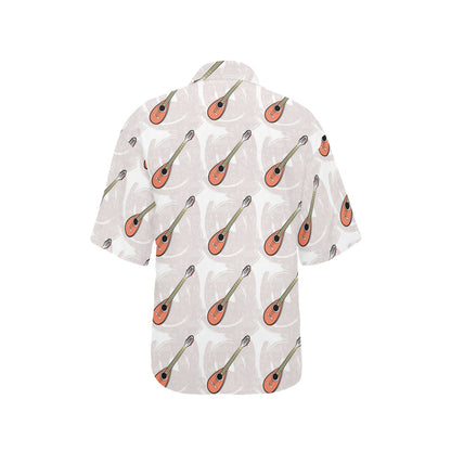 Mandolin Pattern Print Design 03 Women's Hawaiian Shirt