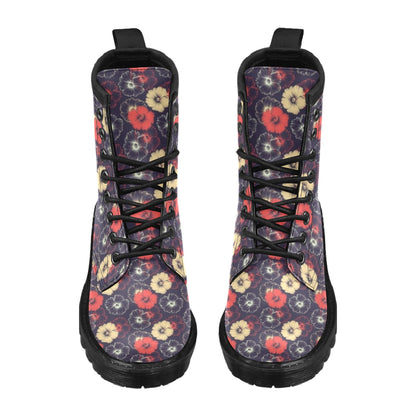 Tropical Flower Print Design LKS302 Women's Boots