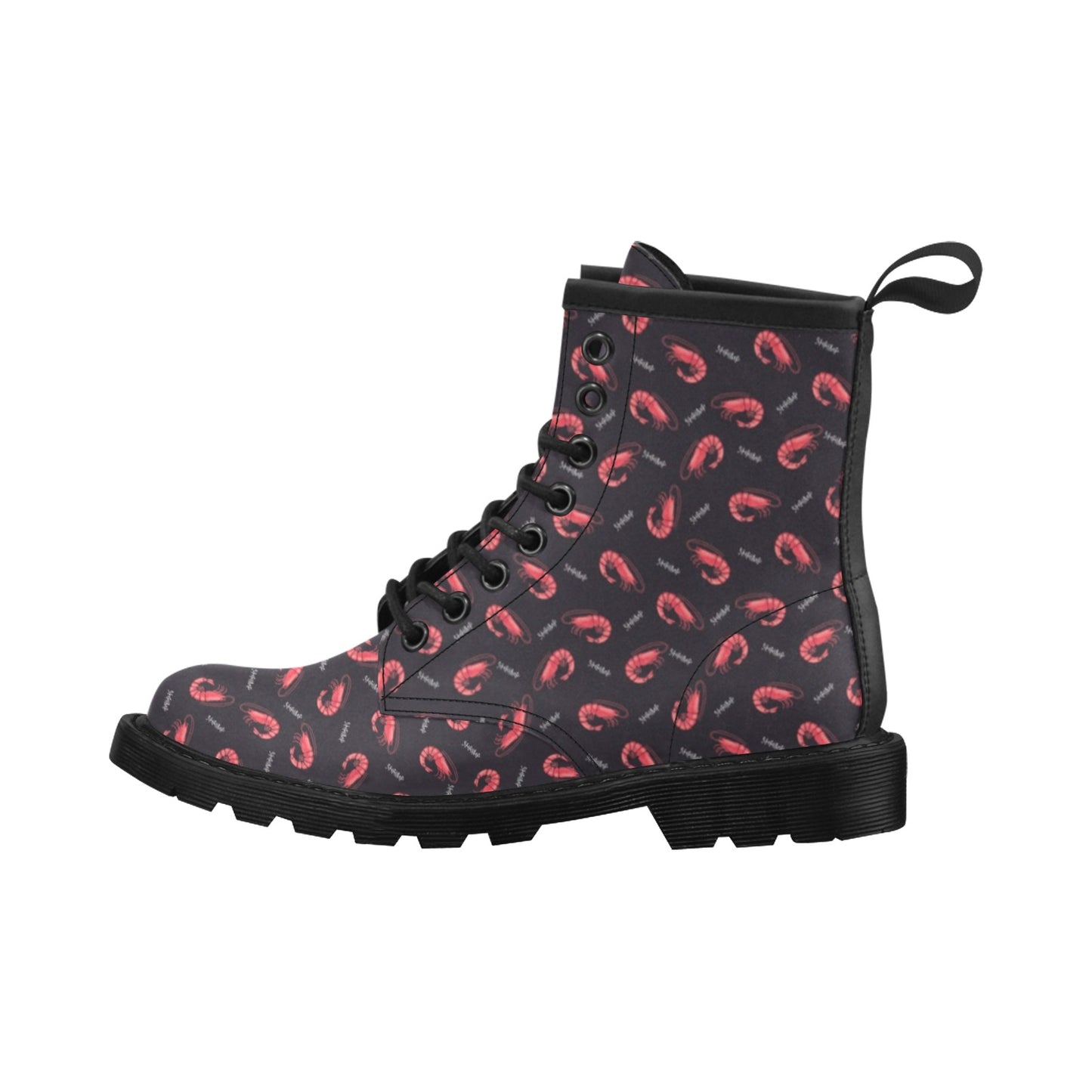 Shrimp Print Design LKS302 Women's Boots