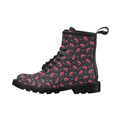 Shrimp Print Design LKS302 Women's Boots
