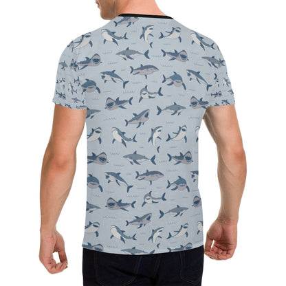 Shark Print Design LKS304 Men's All Over Print T-shirt