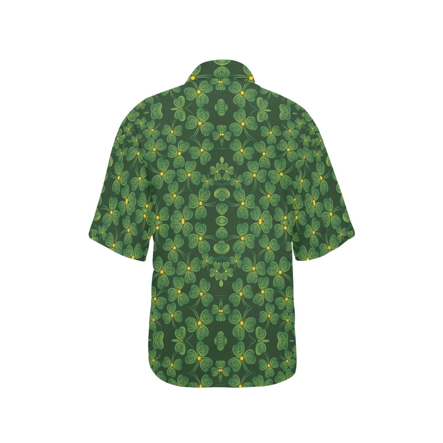 Shamrock Pattern Women's Hawaiian Shirt