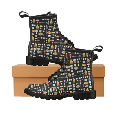 Camping Campfire Marshmallows Women's Boots