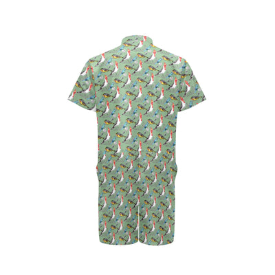 Birds Pattern Print Design 07 Men's Romper