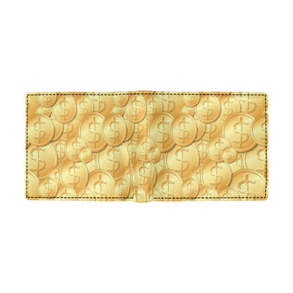 Dollar Pattern Print Design DO03 Men's ID Card Wallet